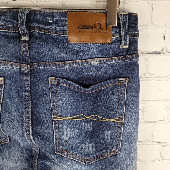 BENCH/OJ OVERHAULED JEANS | slim distressed cropped jeans - Picture 1 of 8